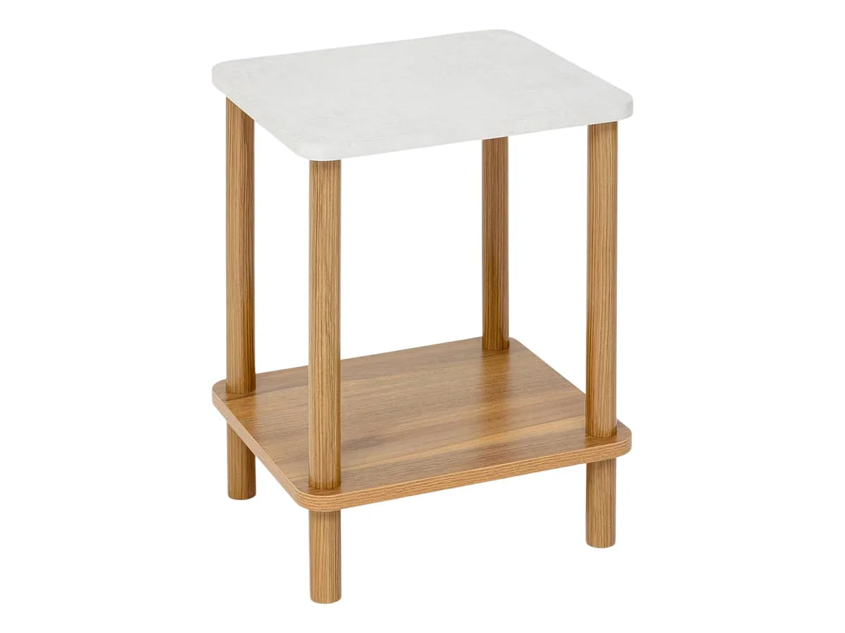 Bout de canapé design avec étagère marron – CÔME