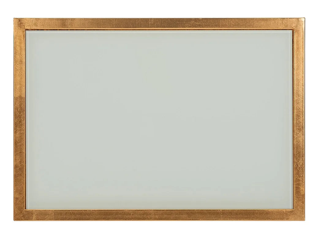 Bout de canapé en verre blanc et fer doré – CLOEN