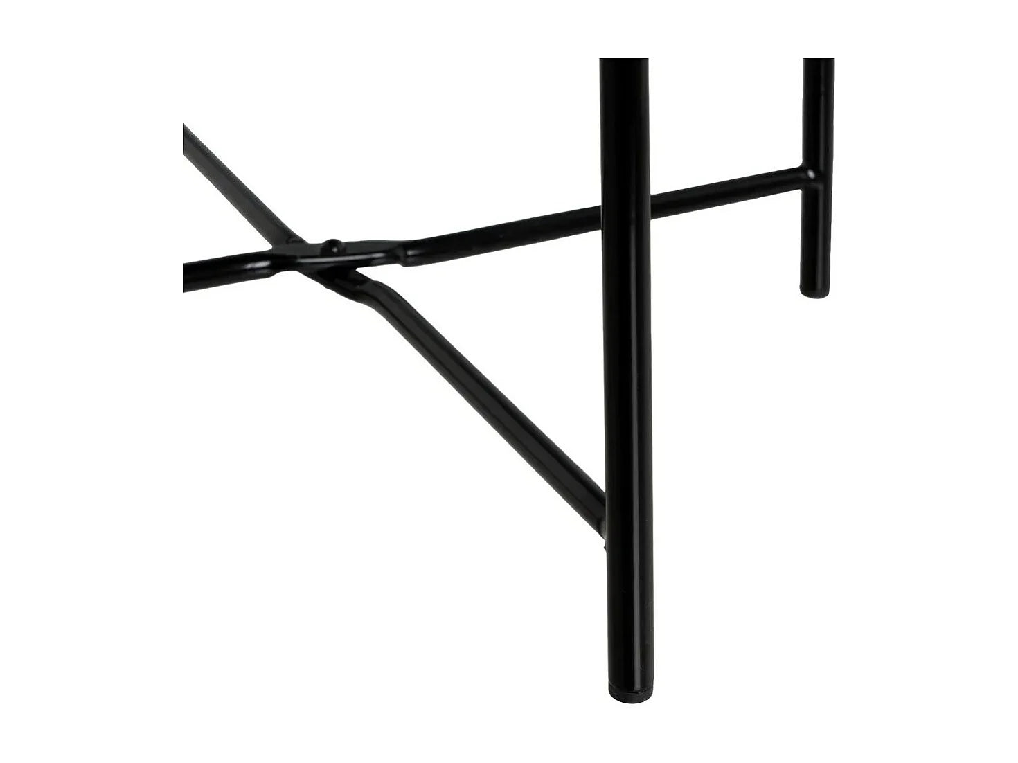 Bout de canapé rond métal noir intérieur extérieur – SOLIS