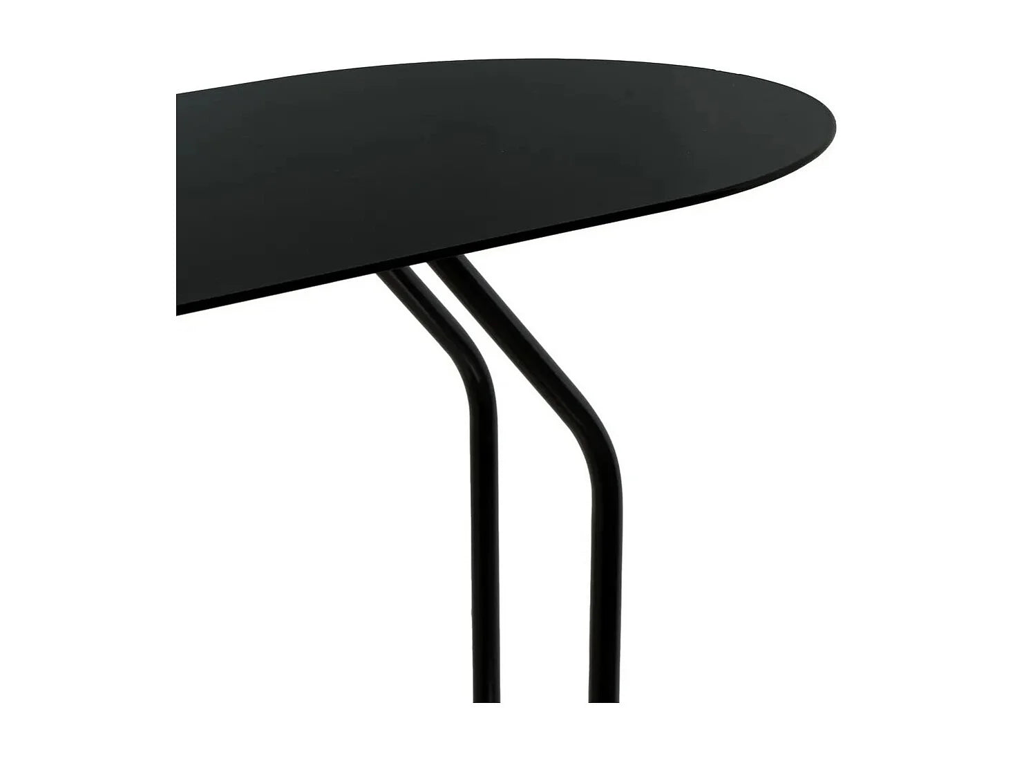Bout de canapé liseuse plateau ovale noir – CETTO