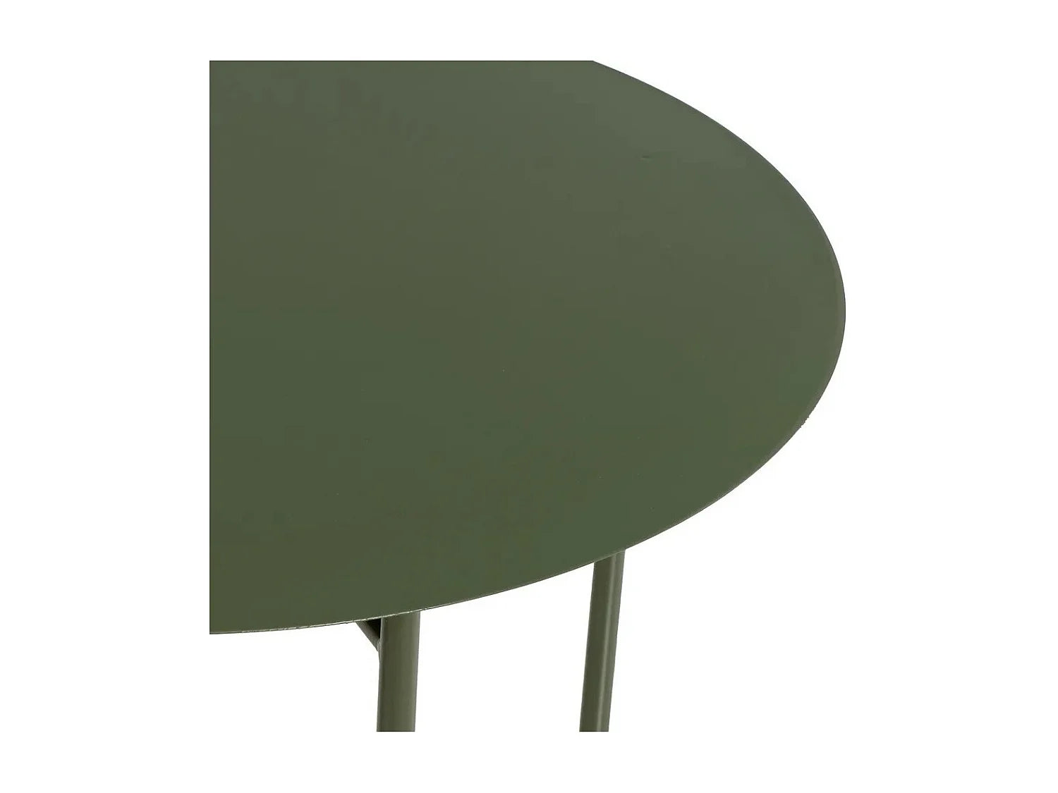 Bout de canapé rond métal vert intérieur extérieur – VERDE