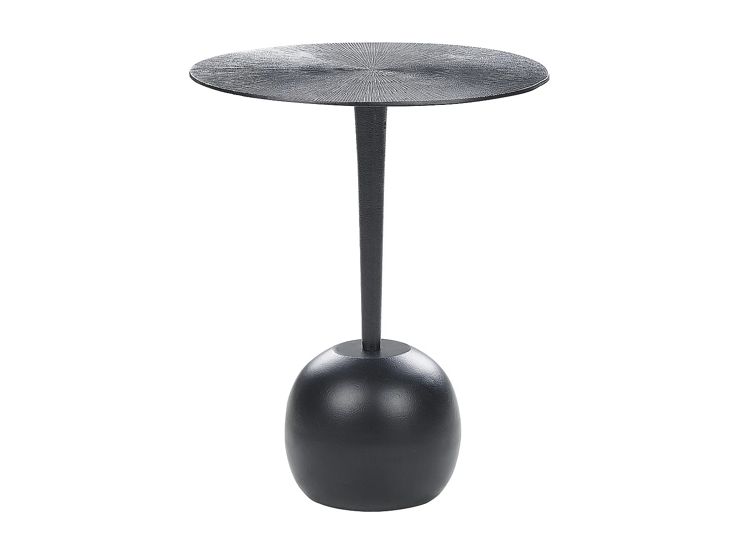 Bout de canapé rond en métal noir mat – EUCLA