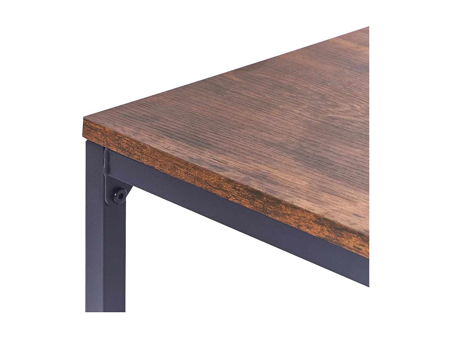 Bout de canapé noir carré avec panier de rangement – KENRA