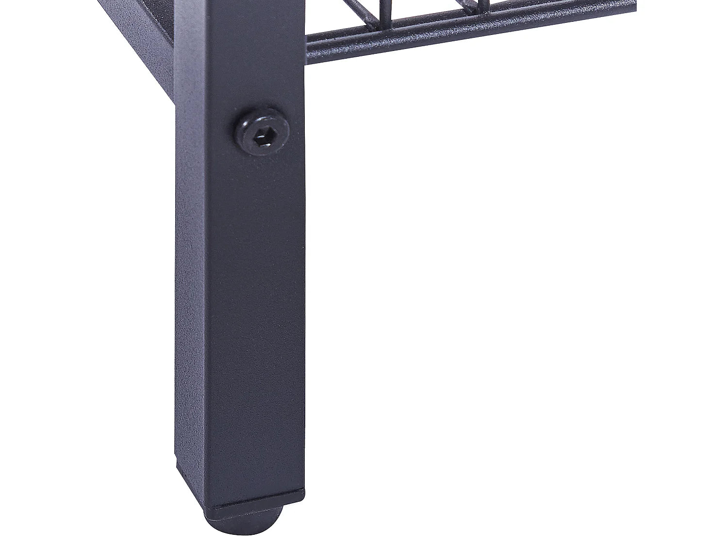 Bout de canapé noir carré avec panier de rangement – KENRA