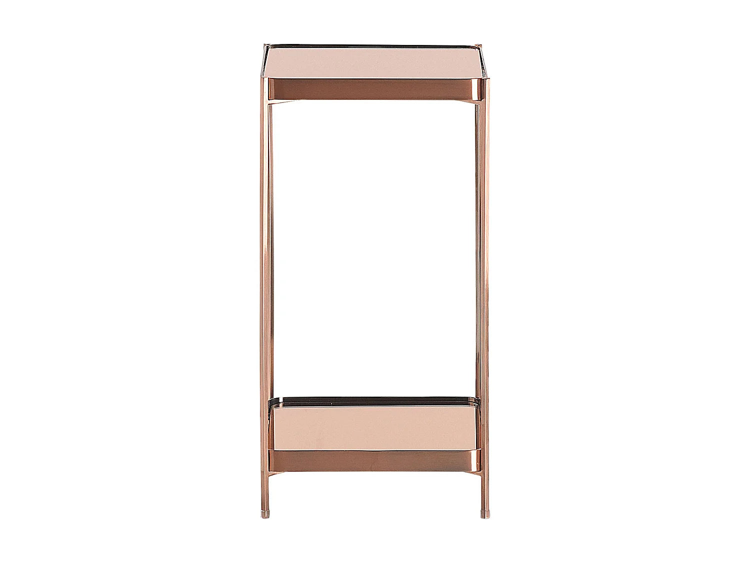 Bout de canapé en verre miroir cuivré – LUNEA