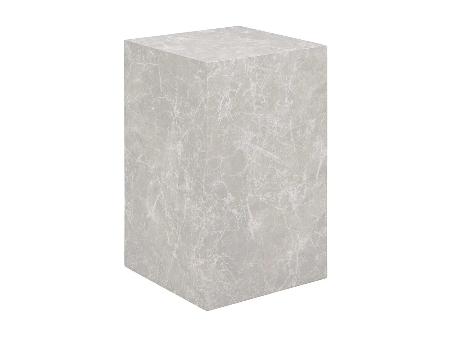 Bout de canapé d'angle effet marbre beige – CARRARE