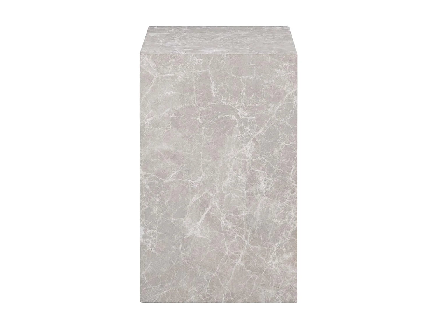 Bout de canapé d'angle effet marbre beige – CARRARE
