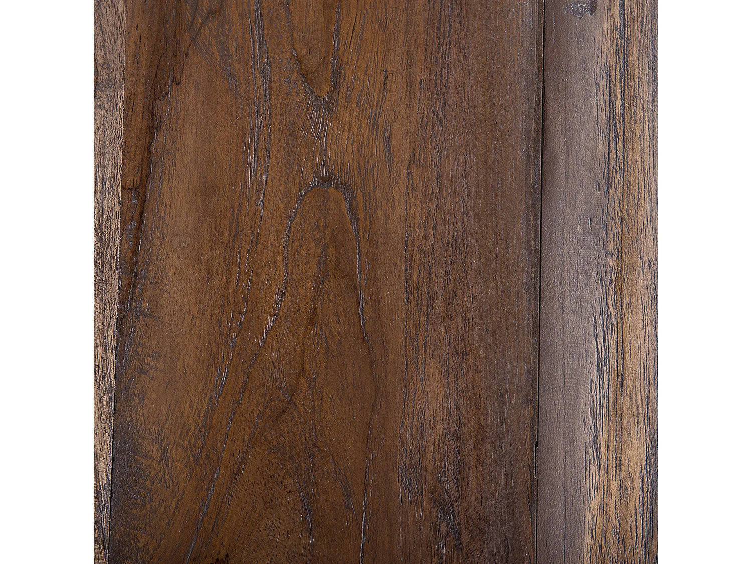 Bout de canapé rond en bois marron foncé – JAVA