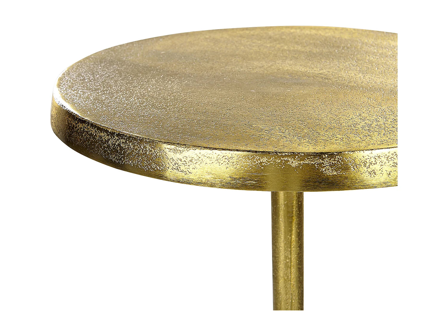 Bout de canapé rond en métal doré – PANNOUVRE