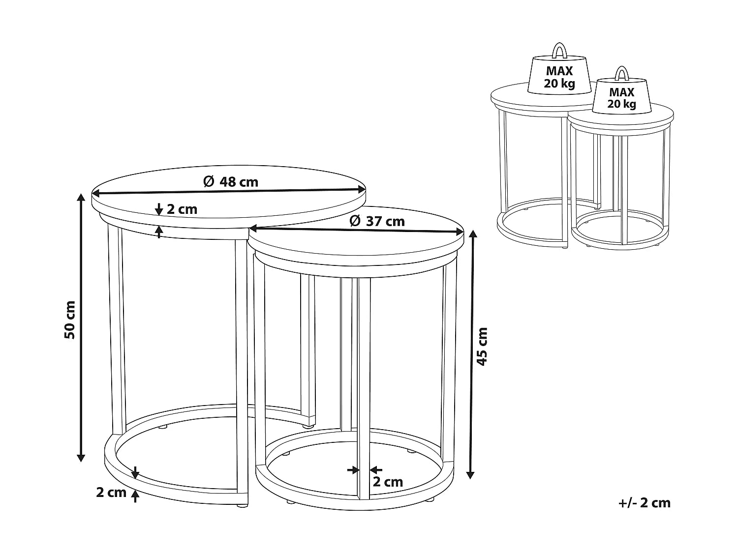 Bout de canapé effet béton gris pieds métal – DIXANA