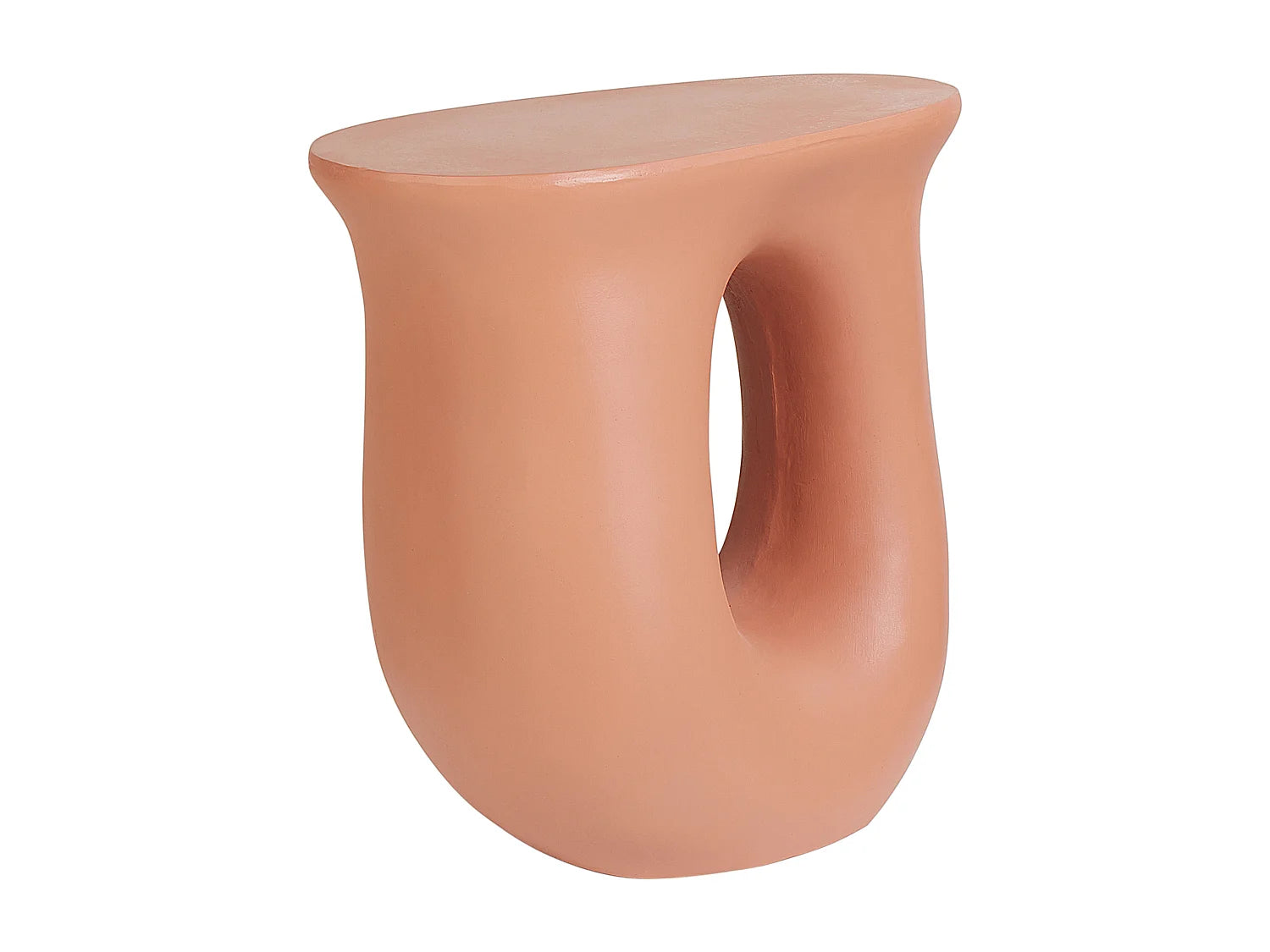 Bout de canapé sculptural difforme orange – IDRO