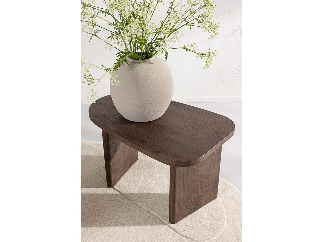 Bout de canapé rectangulaire moka chaleureux – MOKANE