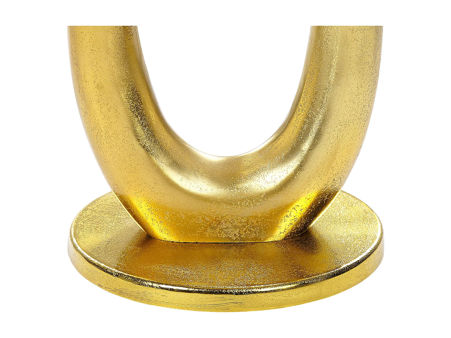 Bout de canapé rond en métal doré brillant – RETIVA