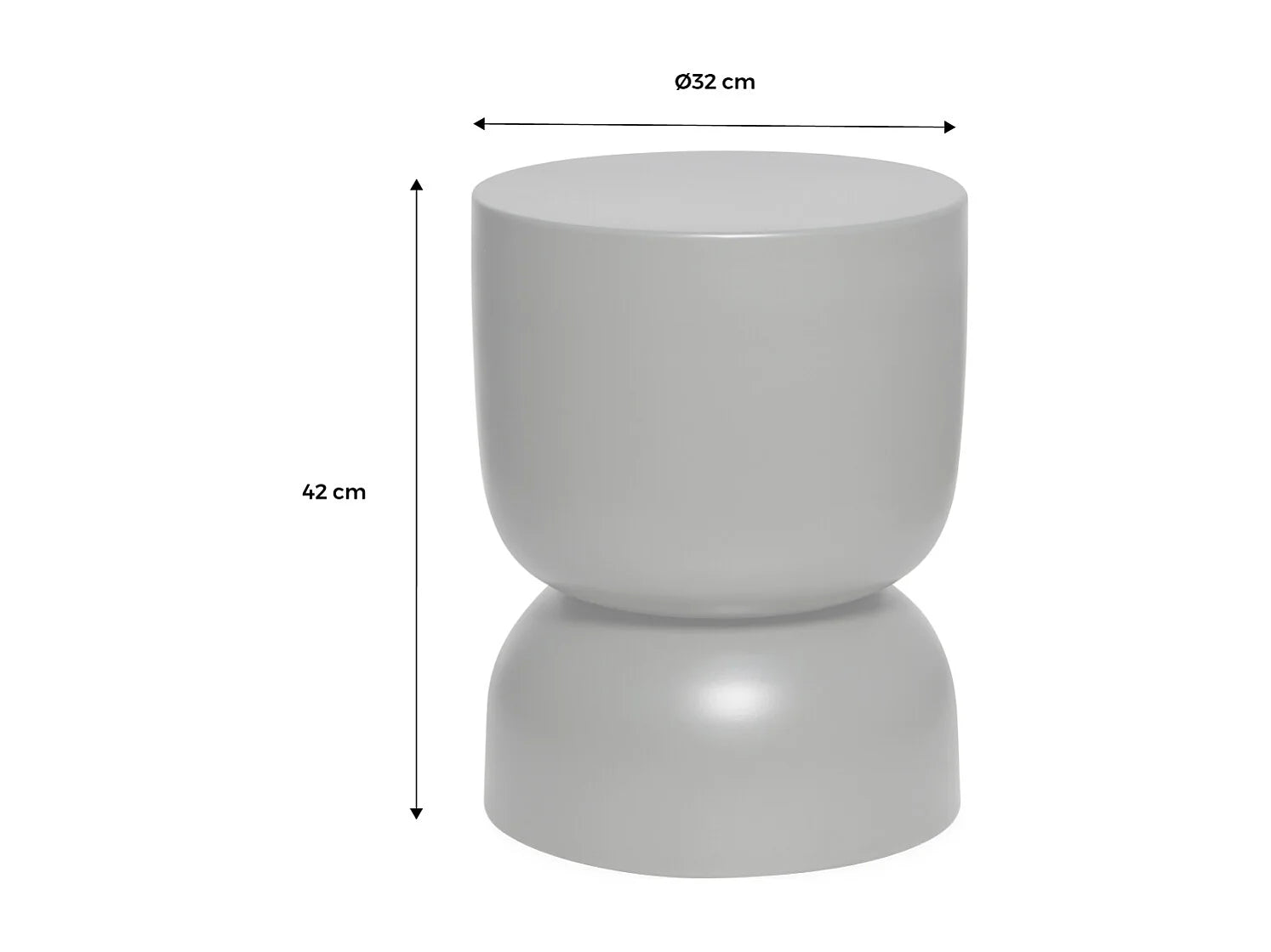 Bout de canapé rond en métal noir minimaliste – ONYX