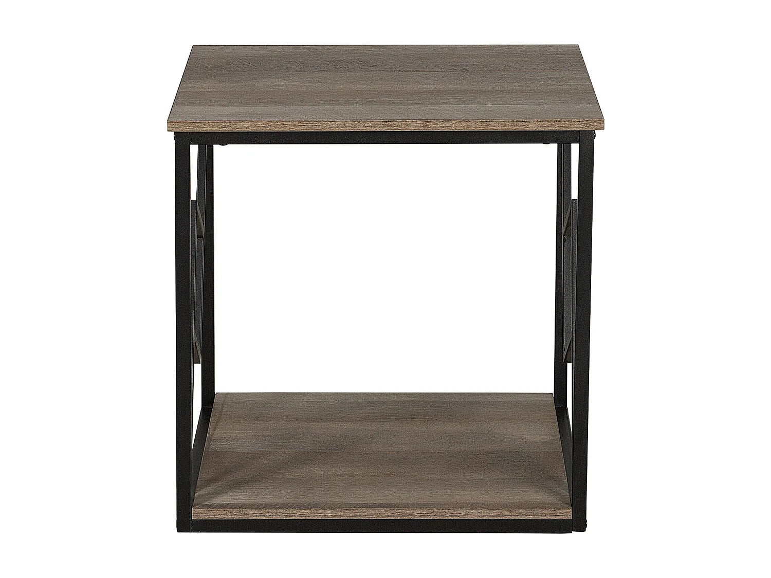 Bout de canapé bois clair structure acier noir – FORRENA