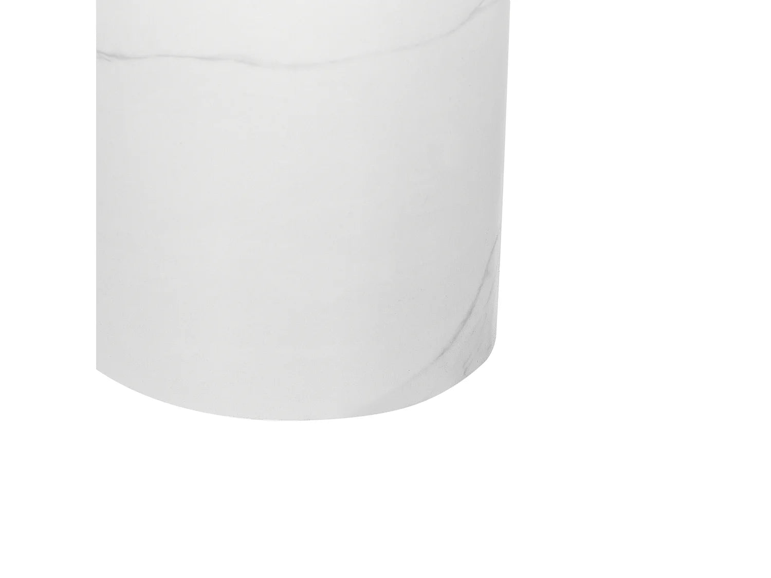 Bout de canapé rond bois et métal blanc – LUMINA