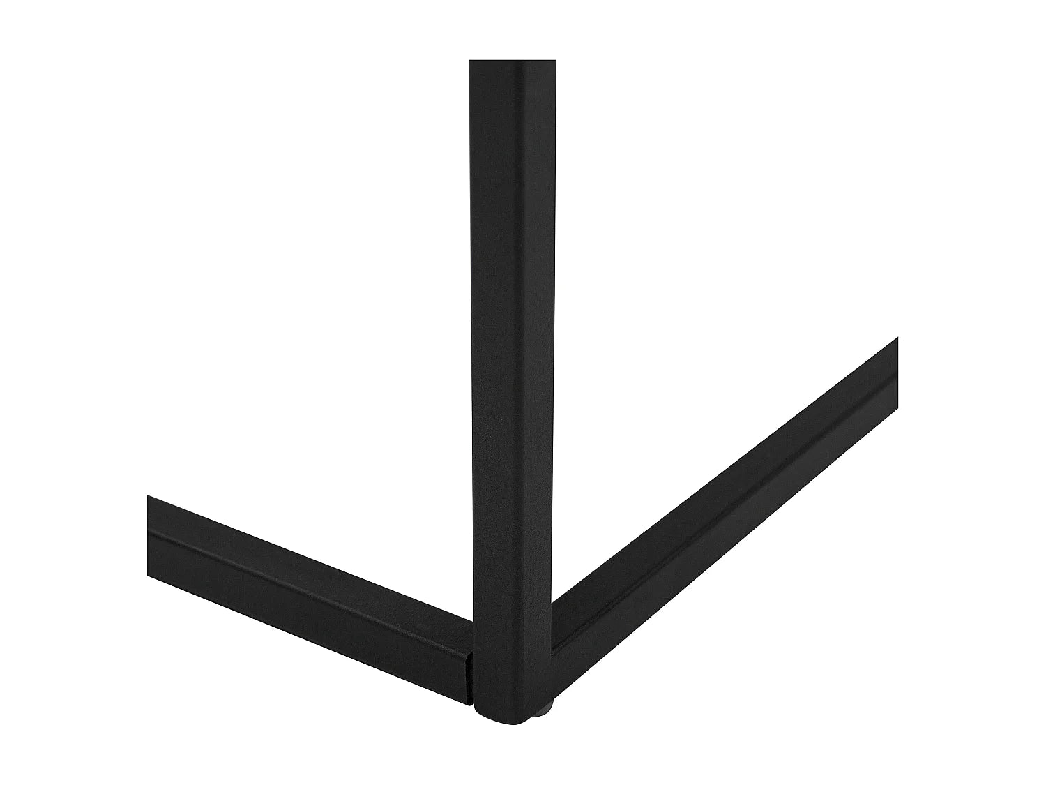Bout de canapé carré imitation bois foncé – DELARA