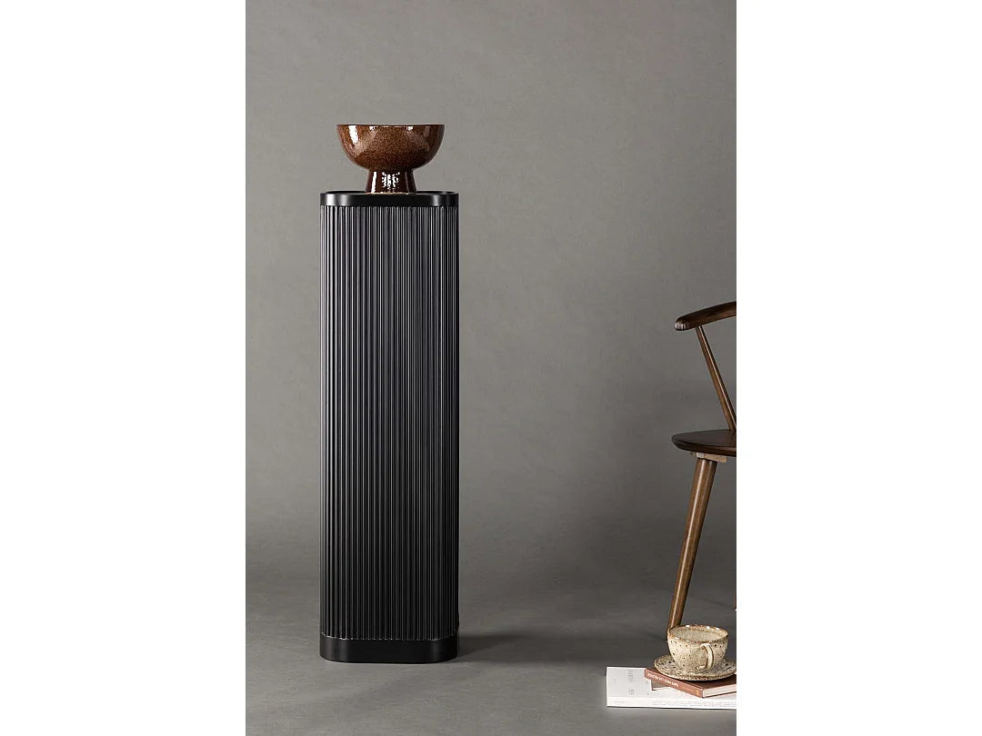 Bout de canapé colonne haut noir guéridon – ONYX