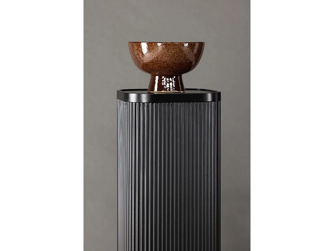 Bout de canapé colonne haut noir guéridon – ONYX