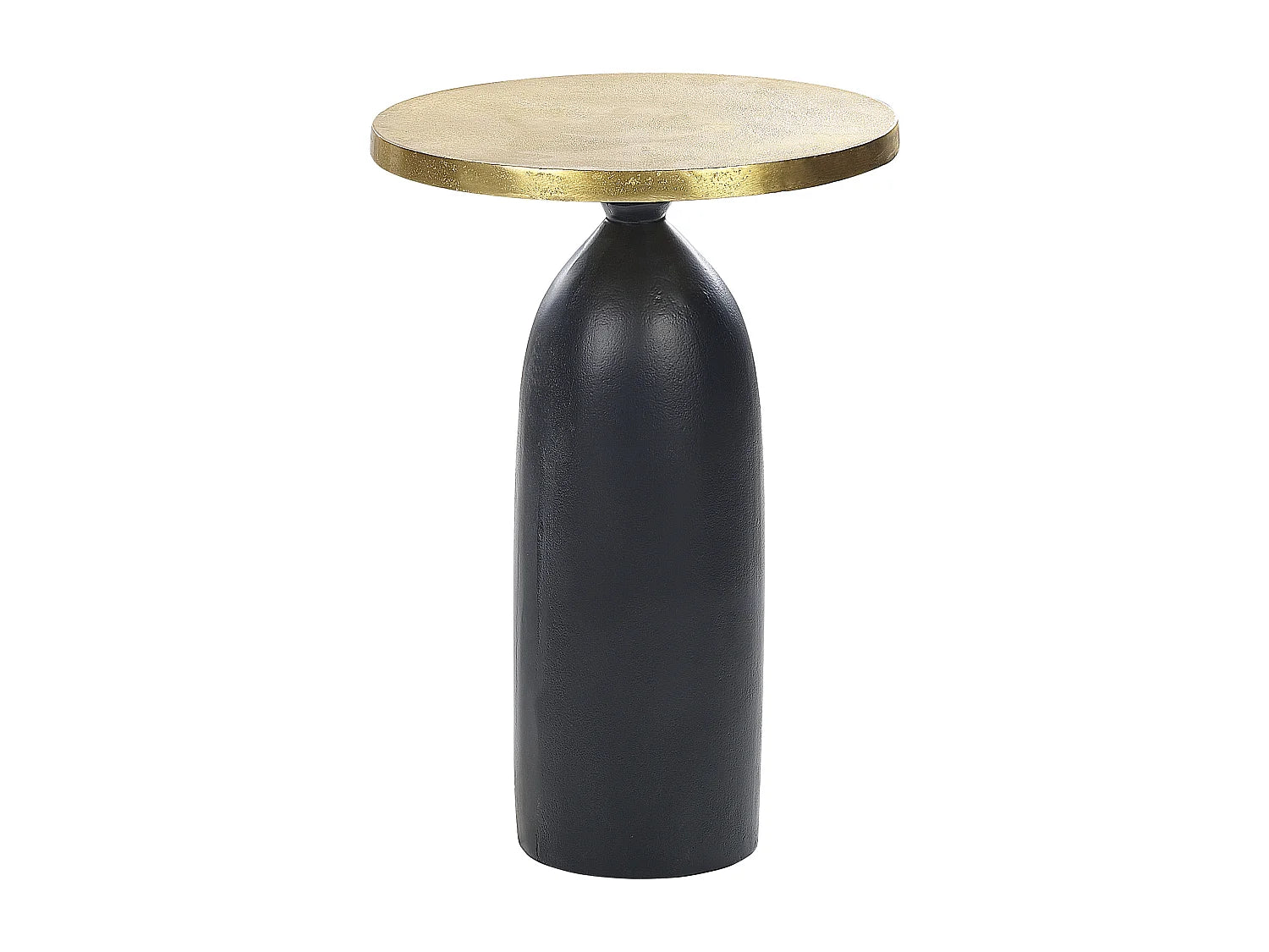 Bout de canapé rond en métal doré moderne – AURUM
