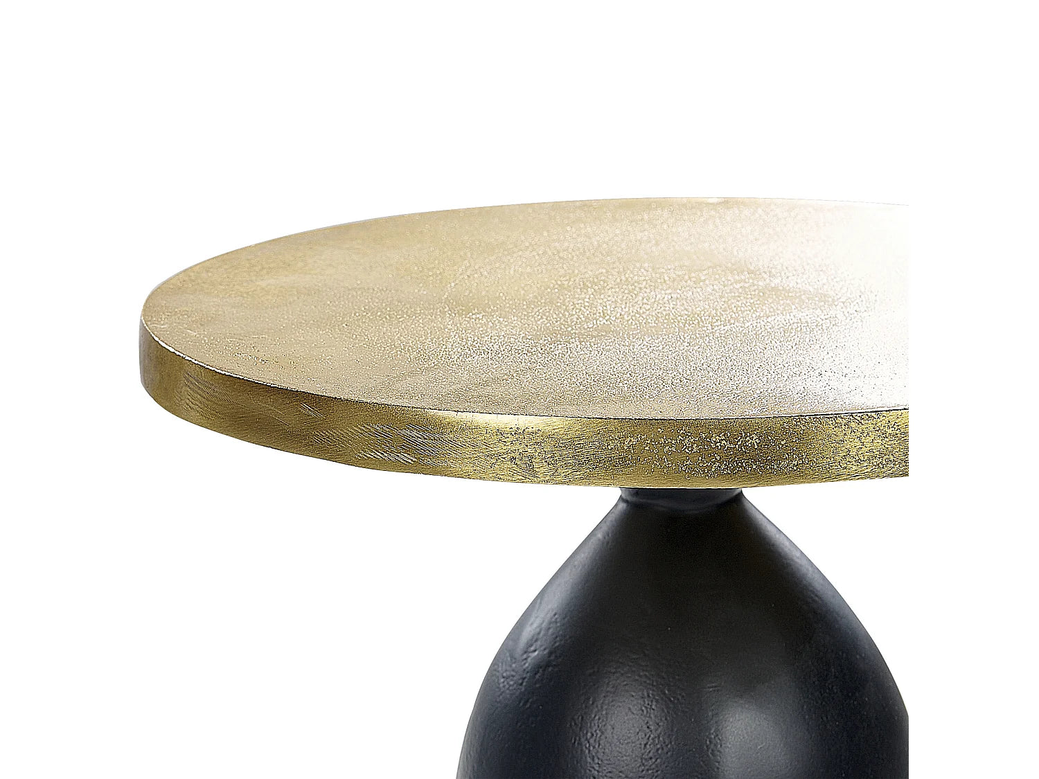 Bout de canapé rond en métal doré moderne – AURUM