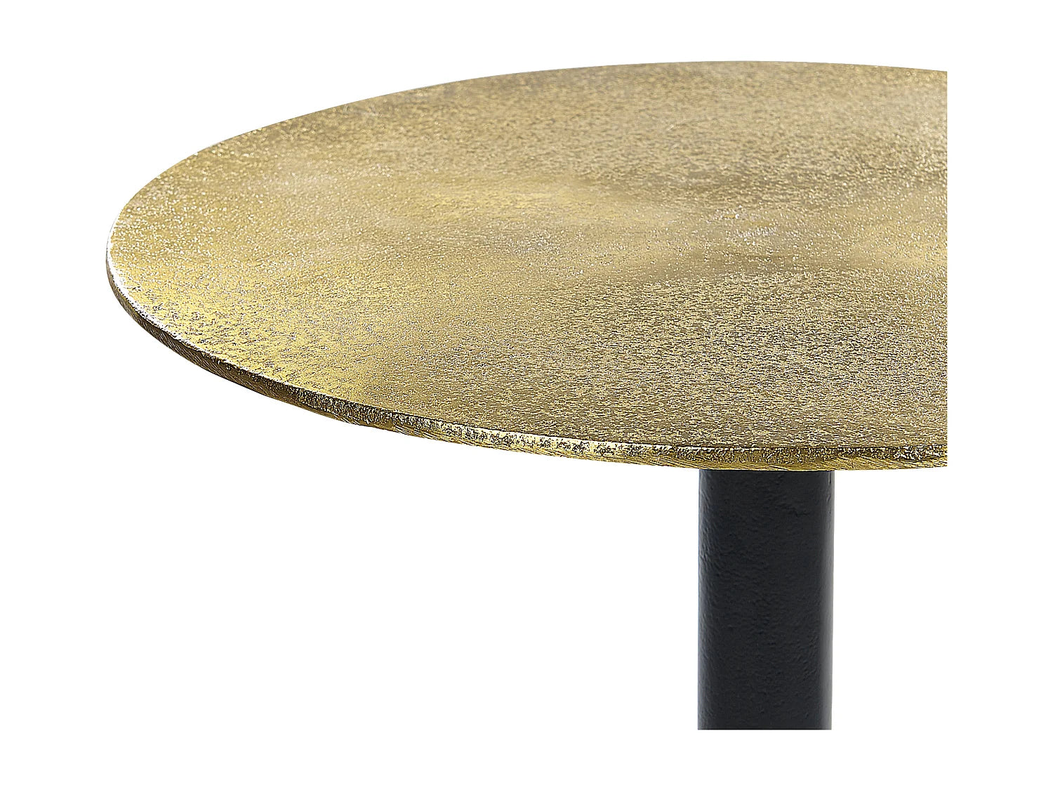 Bout de canapé rond en métal doré – TANIVA