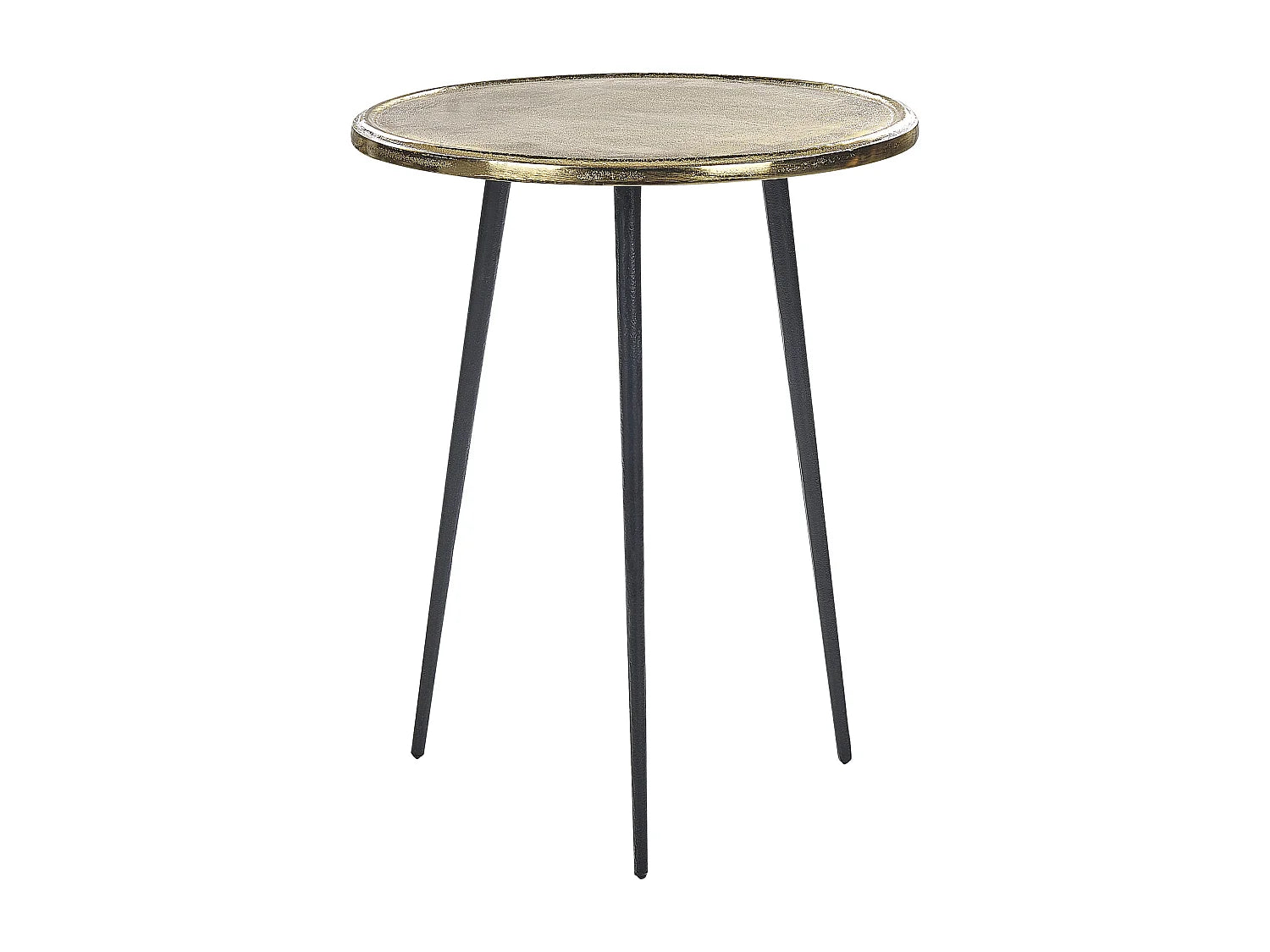 Bout de canapé rond en métal doré et noir – VESPER