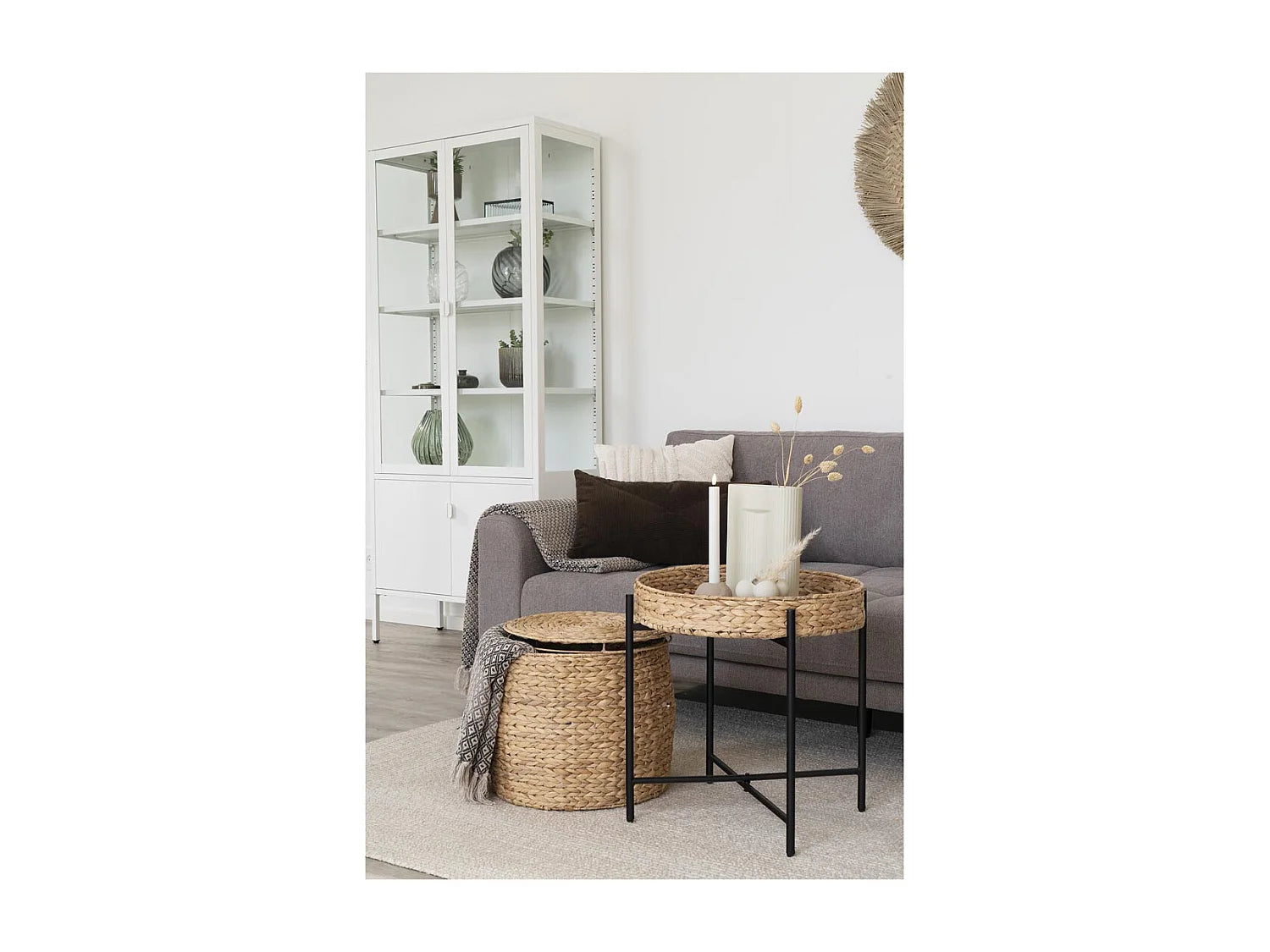 Bout de canapé d'angle rond beige naturel – VANNES