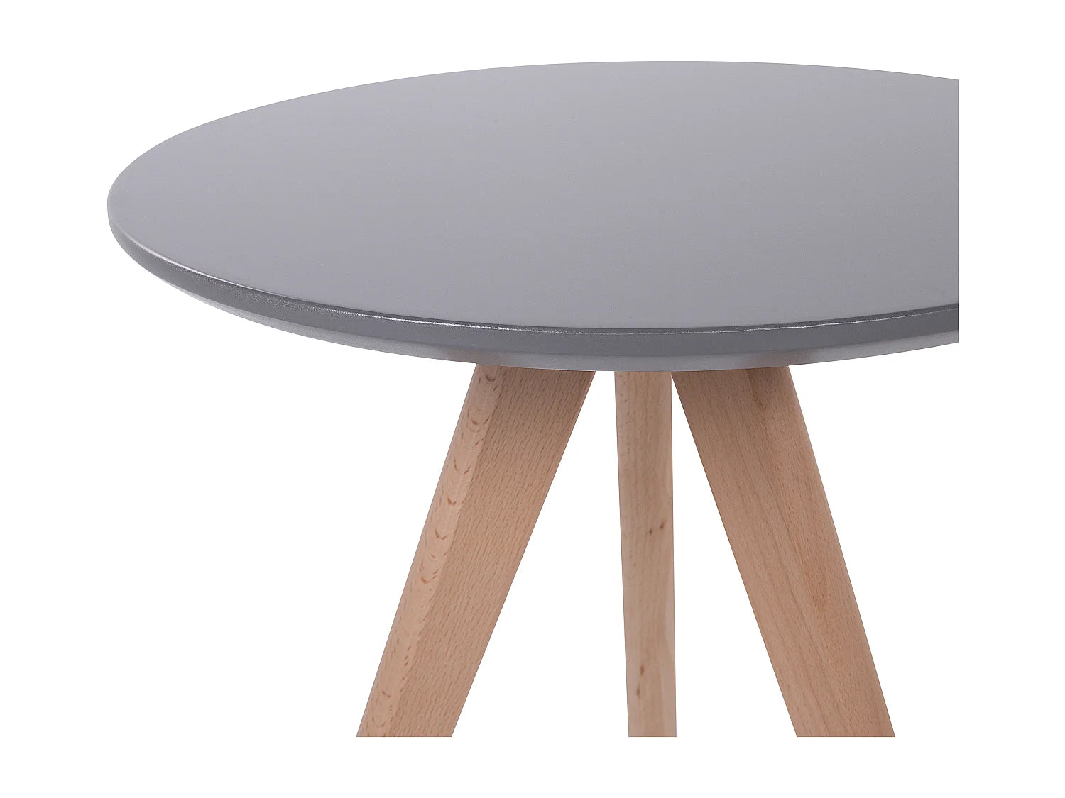 Bout de canapé rond gris plateau MDF – VEGAS