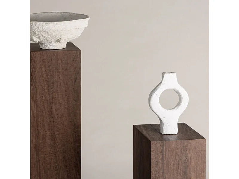 Bout de canapé haut piédestal marron – COLUMNA