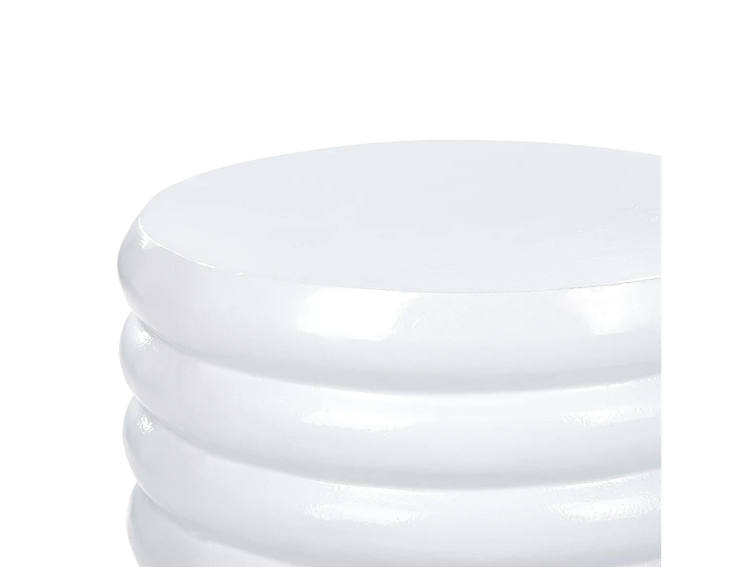 Bout de canapé rond en métal blanc – ALUVA