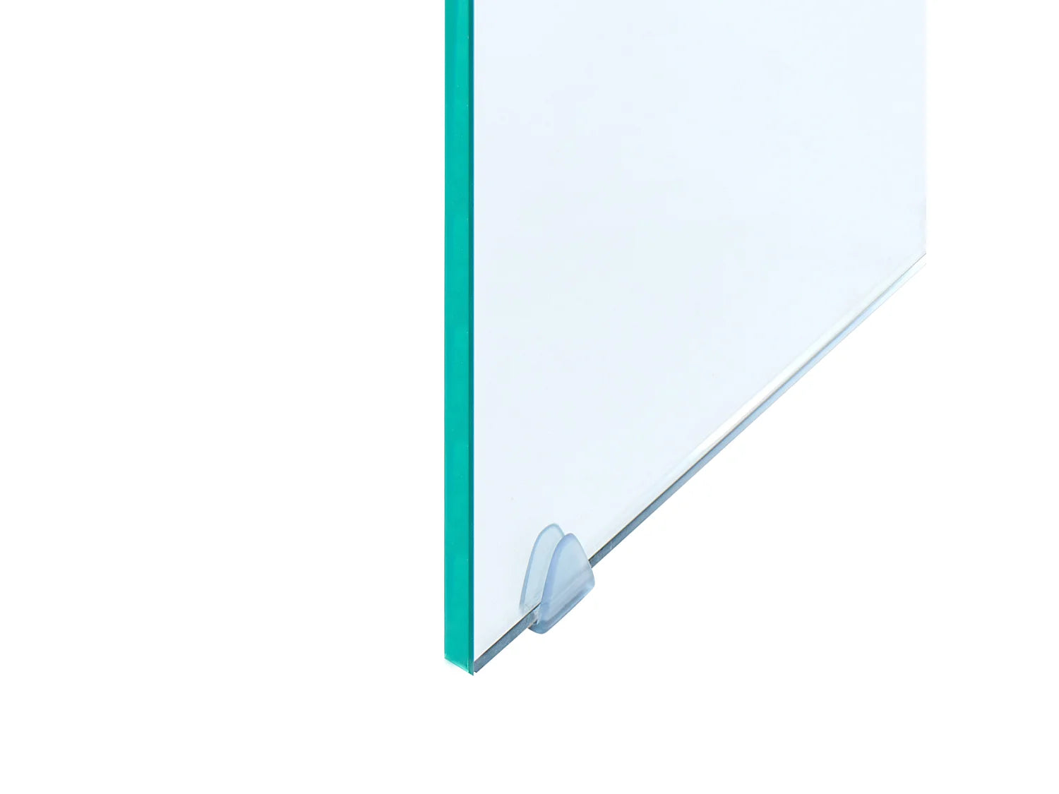 Bout de canapé en verre trempé transparent, lot de 2 – KENDALL