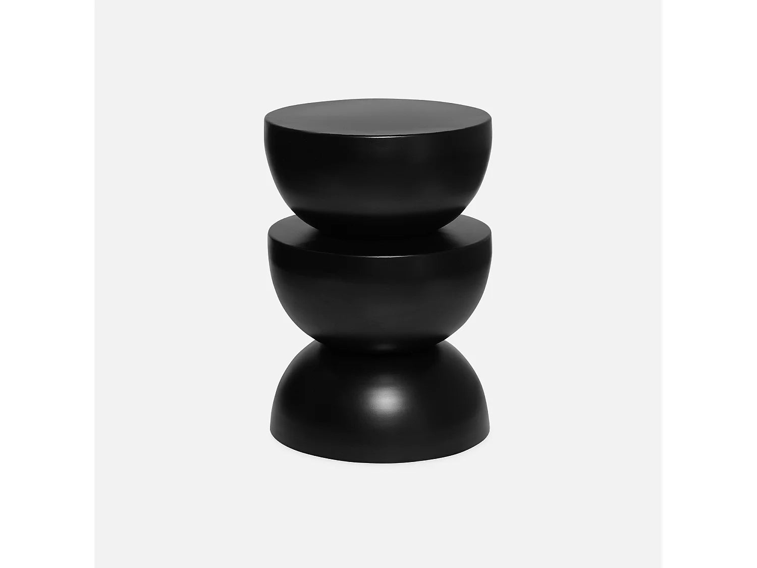 Bout de canapé rond en métal noir – COROLLE