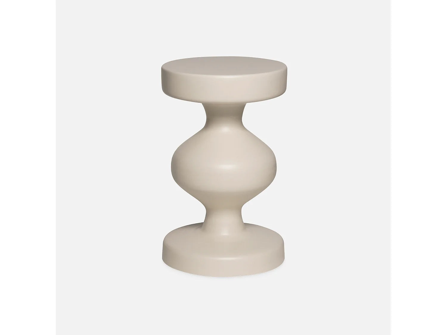 Bout de canapé en métal crème minimaliste – HAWA