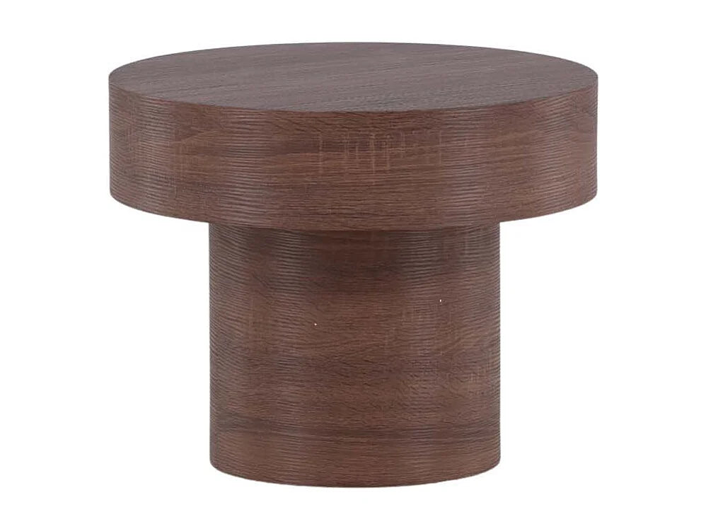 Bout de canapé cylindrique marron – MALU