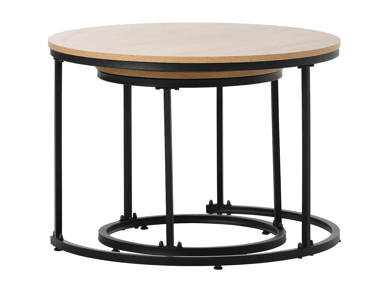 Bout de canapé rond en bois aspect naturel – DUOVA