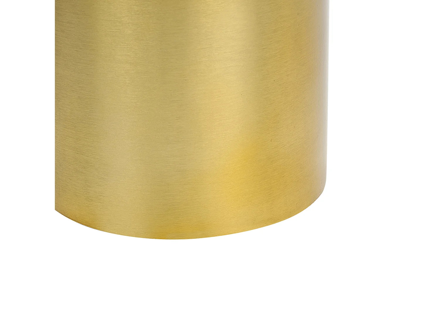 Bout de canapé rond marbre blanc métal doré – ARGEA