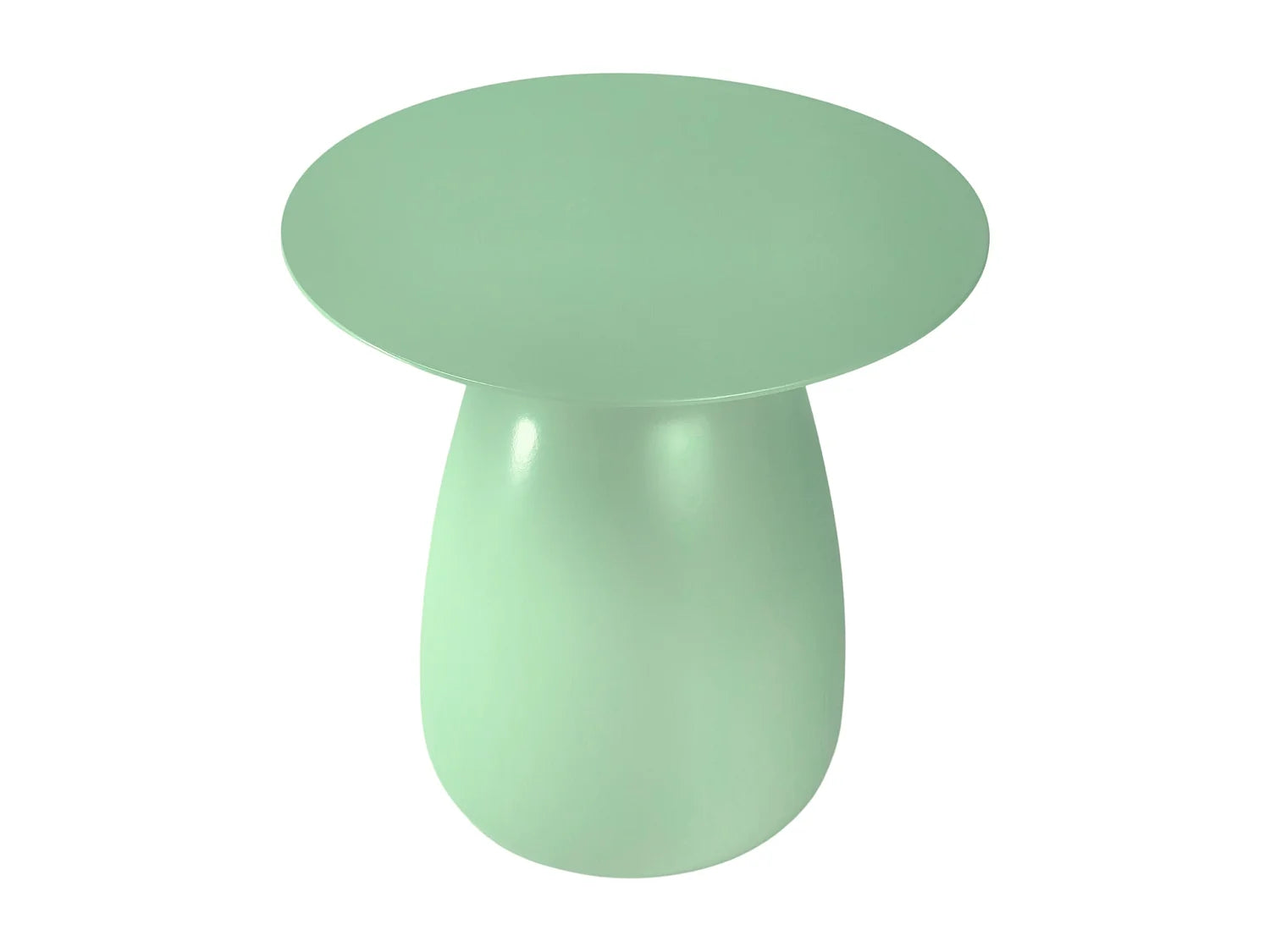 Bout de canapé rond en bois massif vert d'eau – MIZUKO
