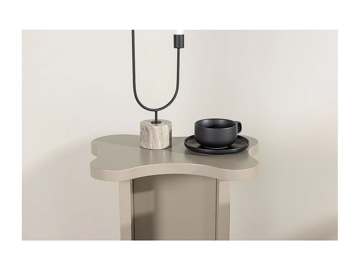 Bout de canapé d'angle design beige – MOLDE