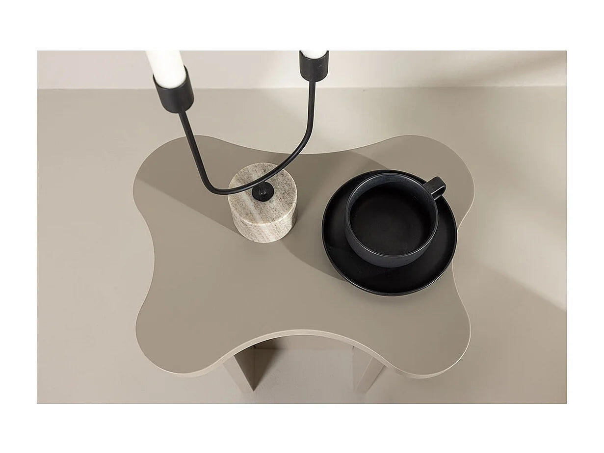 Bout de canapé d'angle design beige – MOLDE