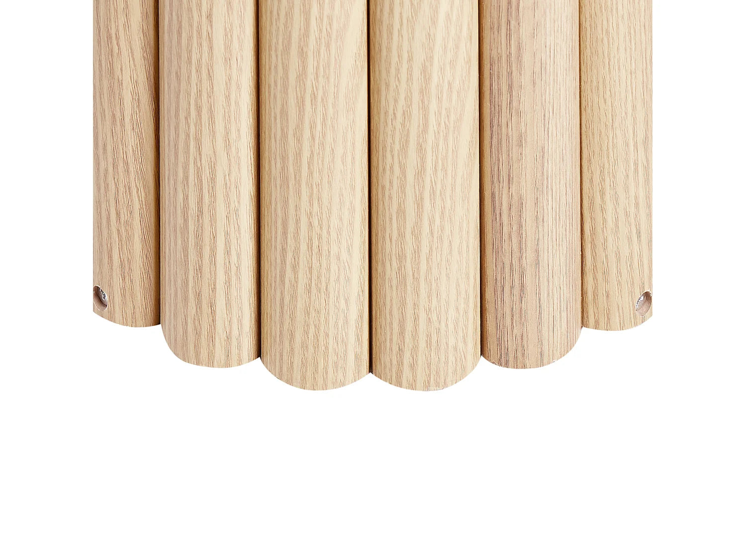 Bout de canapé rond bois clair nervuré – GALEO