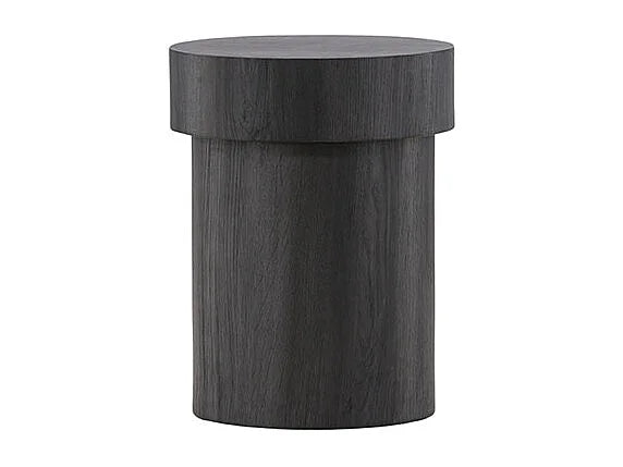 Bout de canapé d'angle rond en bois noir – MALUNG
