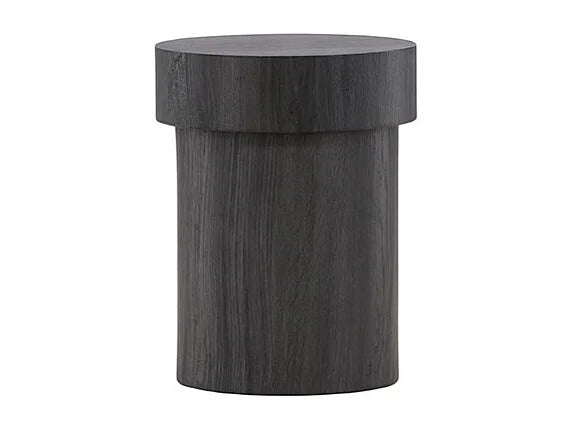 Bout de canapé d'angle rond en bois noir – MALUNG