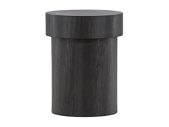 Bout de canapé d'angle rond en bois noir – MALUNG