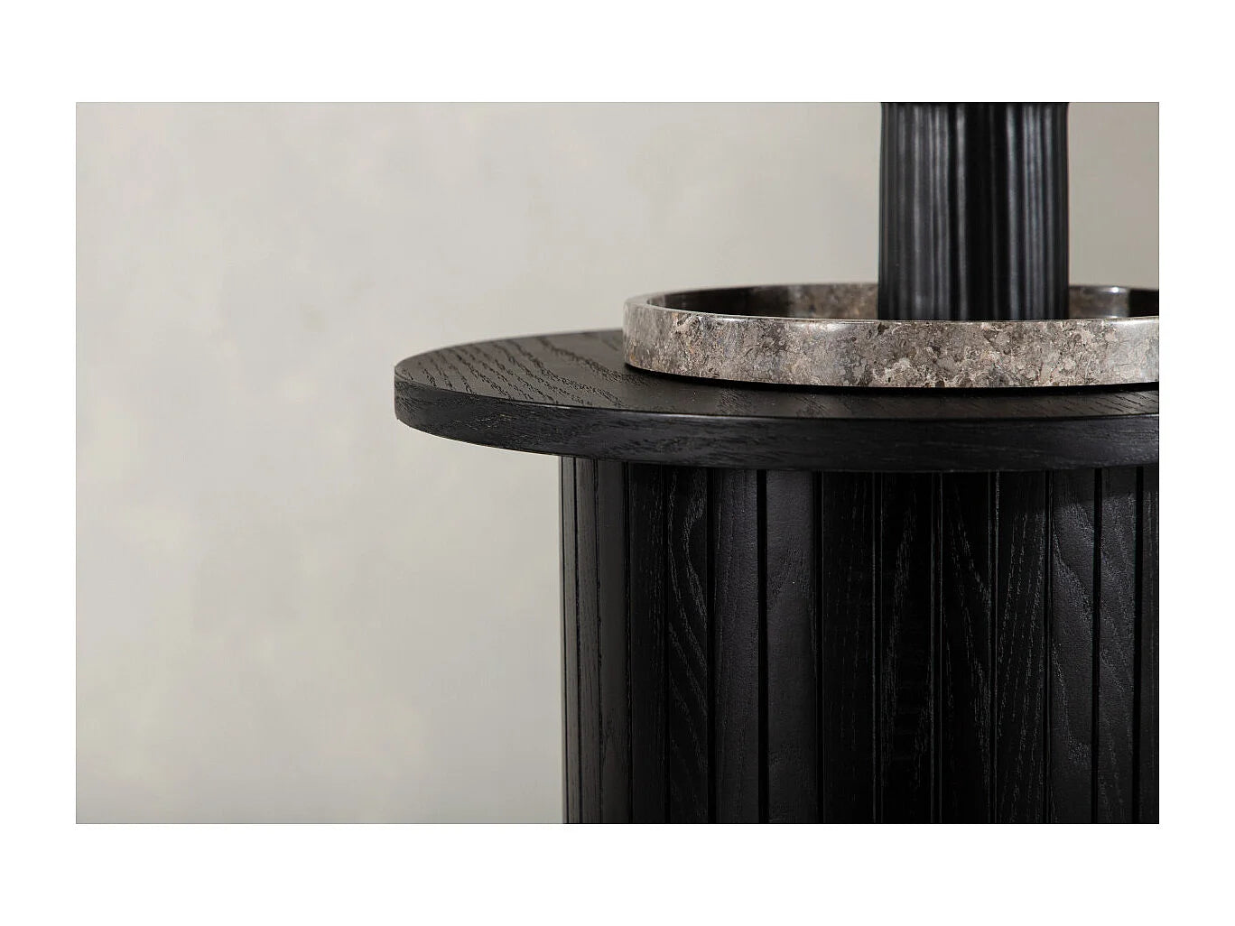 Bout de canapé d'angle rond noir – NOCTIS