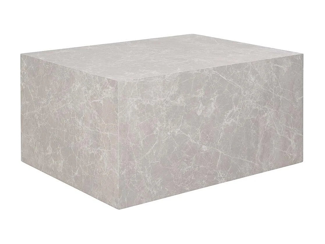 Bout de canapé effet marbre beige – MARVÉO