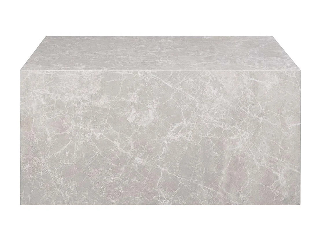 Bout de canapé effet marbre beige – MARVÉO