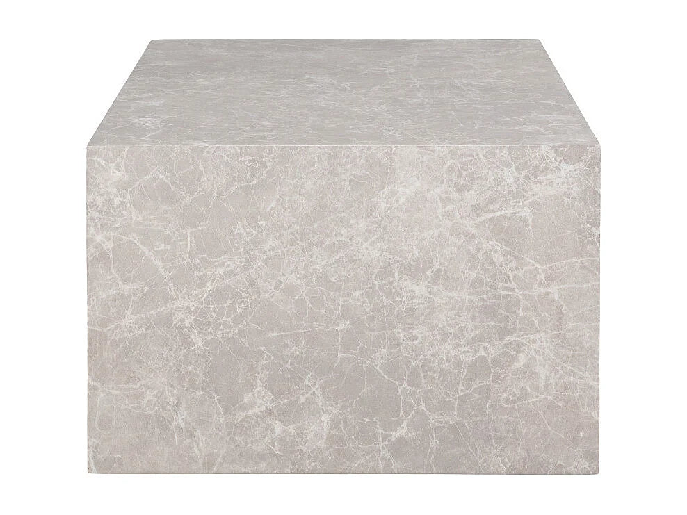 Bout de canapé effet marbre beige – MARVÉO