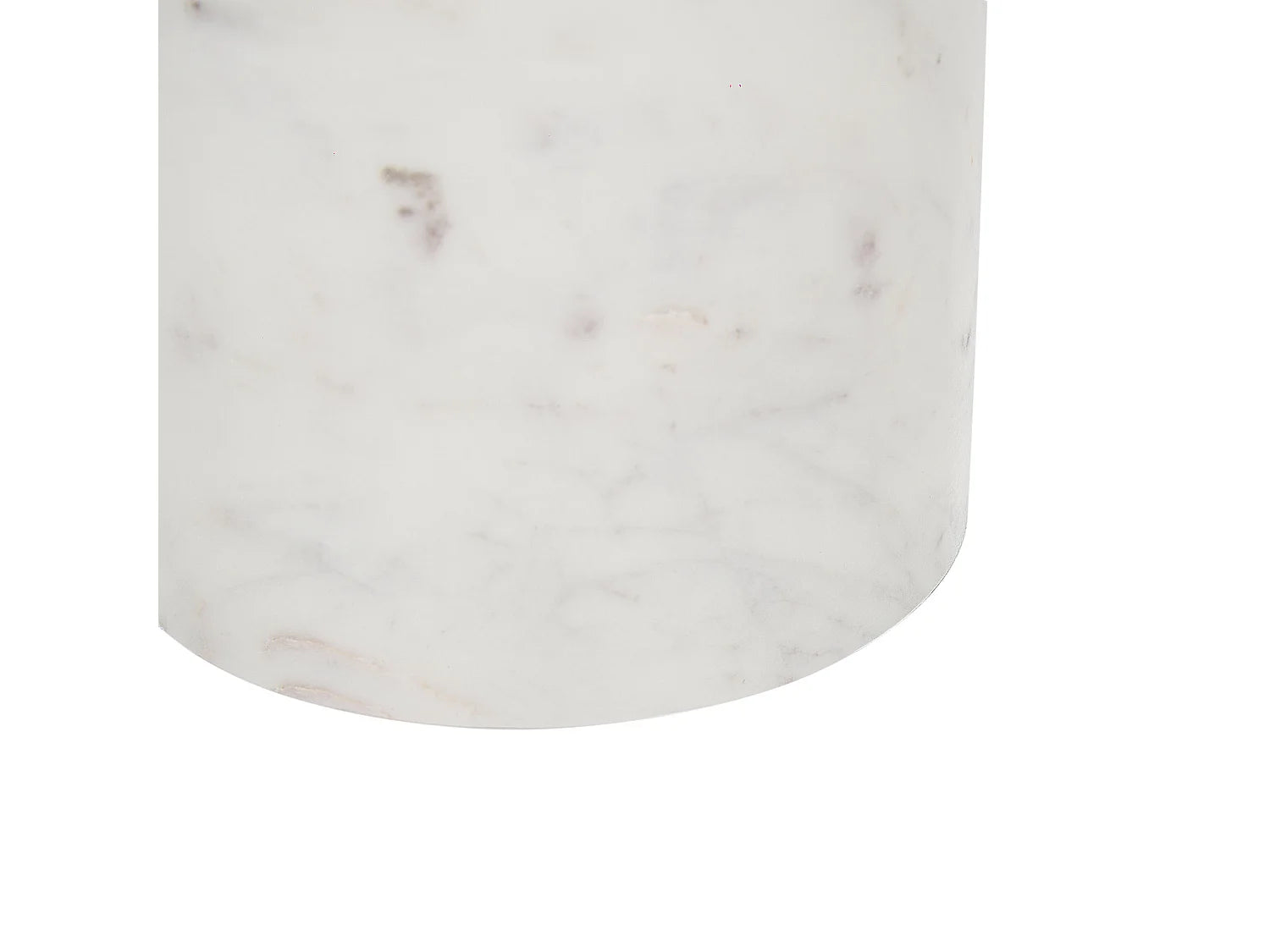 Bout de canapé métal doré et marbre blanc – CAMÉO