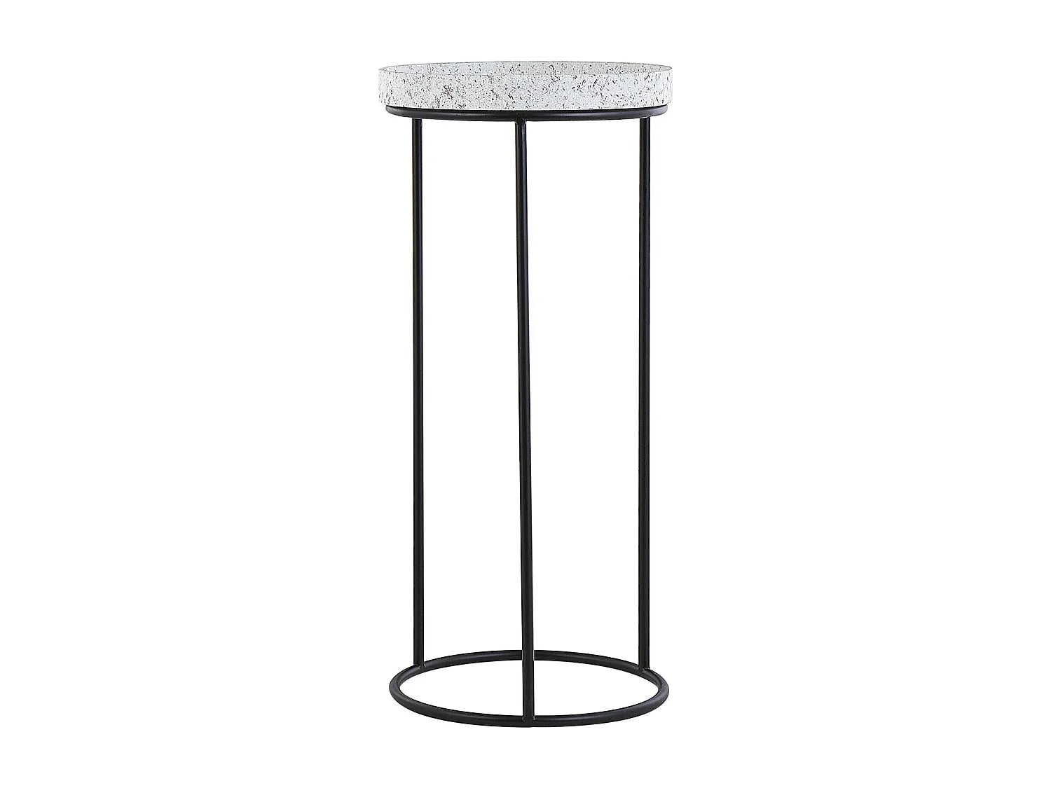 Bout de canapé effet granit lot de 3 noir – TEXANA